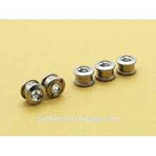 ANY FAICYCLE STEEL SINGLE CHAINRING CRANK NUTS BOLTS SCHRAUBEN - SILBER